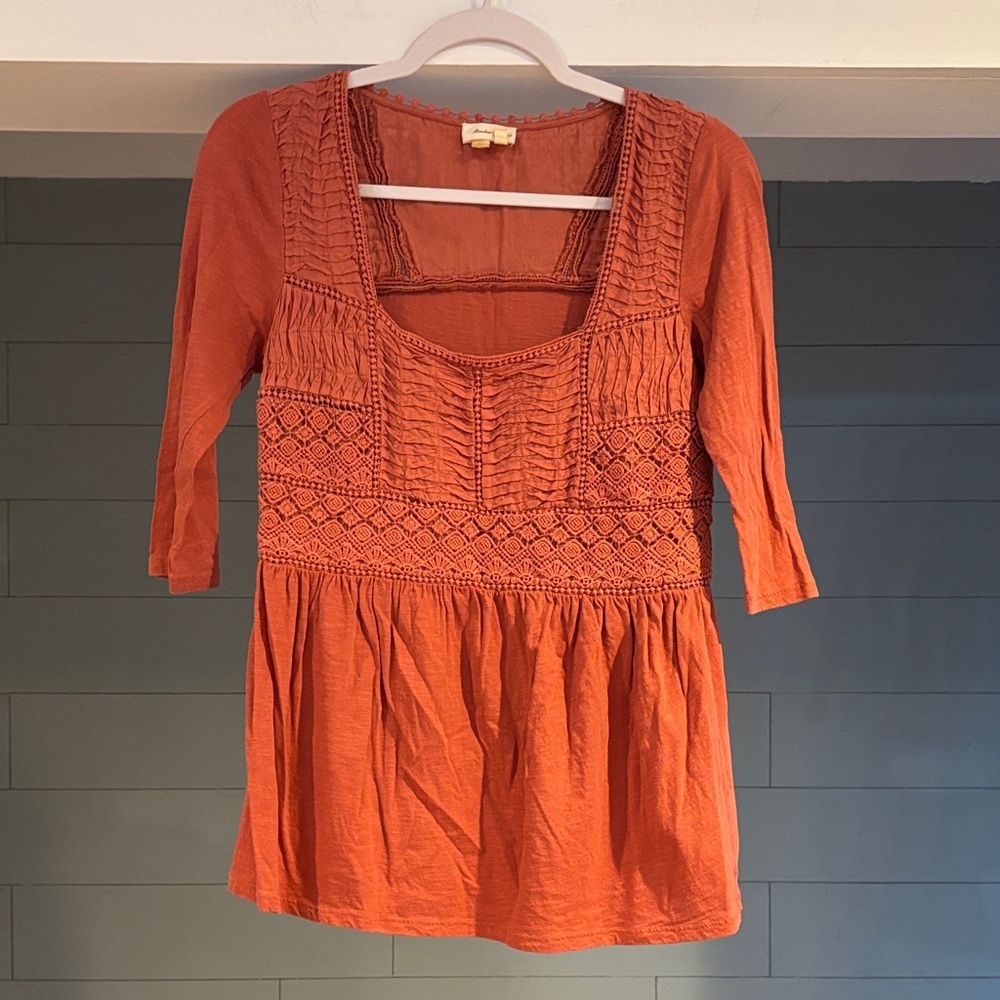 Meadow Rue‎ Nosara Babydoll Peplum Peasant Top